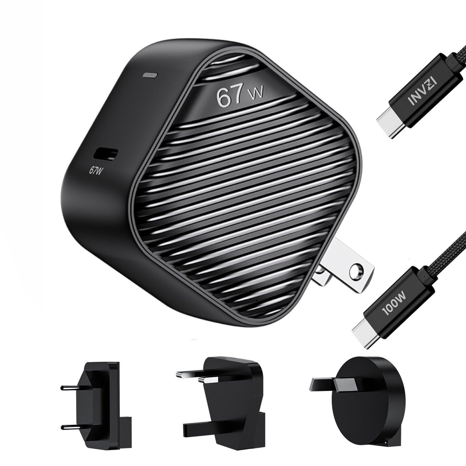 INVZI GaNHub 67W GaN USB - C Charger with 100W Cable (GaNHub 67W) - INVZI