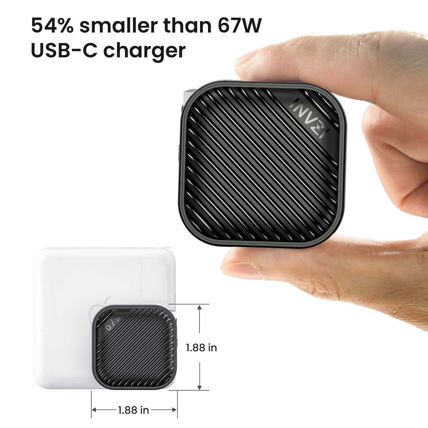 INVZI GaNHub 67W GaN USB - C Charger with 100W Cable (GaNHub 67W) - INVZI