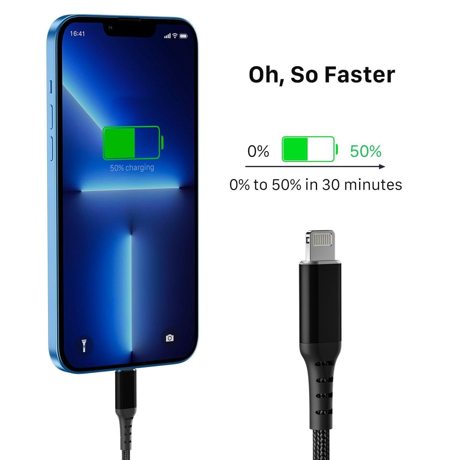 INVZI MFi USB - C to Lightning Cable 6.6ft(2m) for iPhone - INVZI