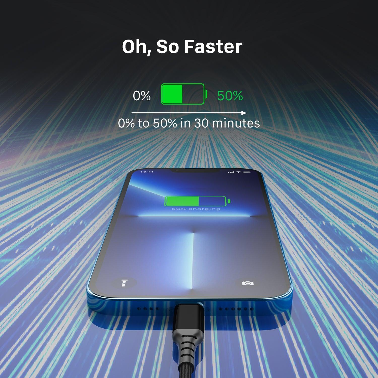 INVZI MFi USB - C to Lightning Cable 6.6ft(2m) for iPhone - INVZI