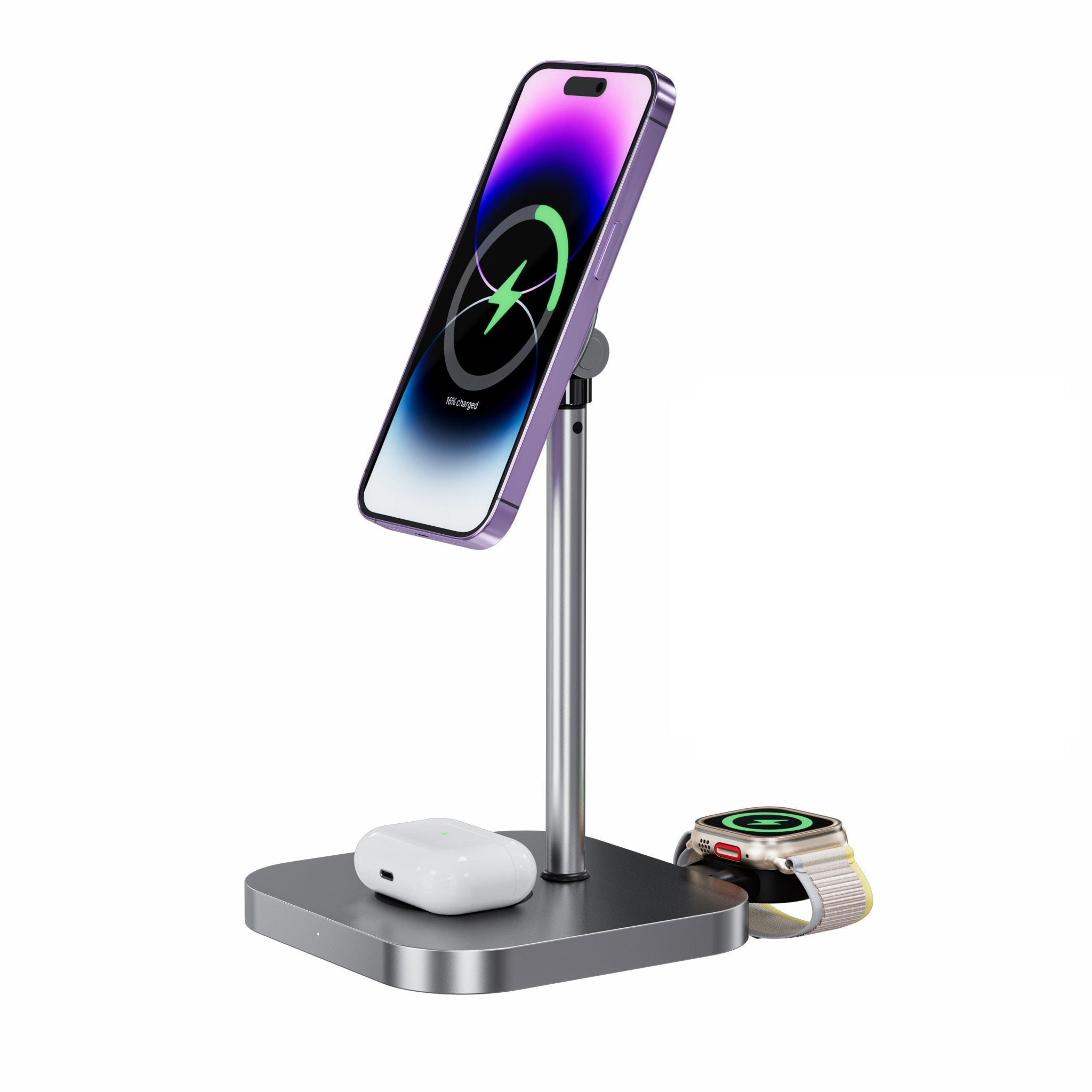INVZI Portable Magnetic Fast Wireless Charger for Apple Watch 5W MFi Certified with USB - C Port - INVZI
