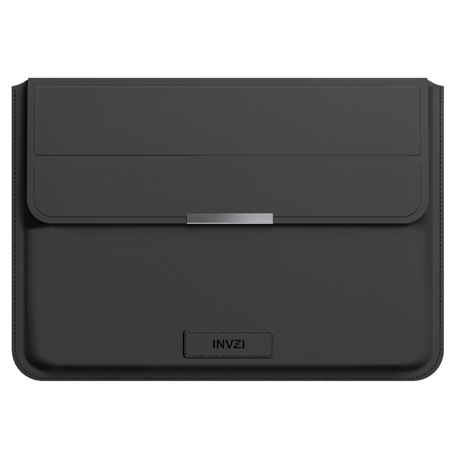 INVZI Vegan Leather MacBook Sleeve and Invisible Stand for MacBook
