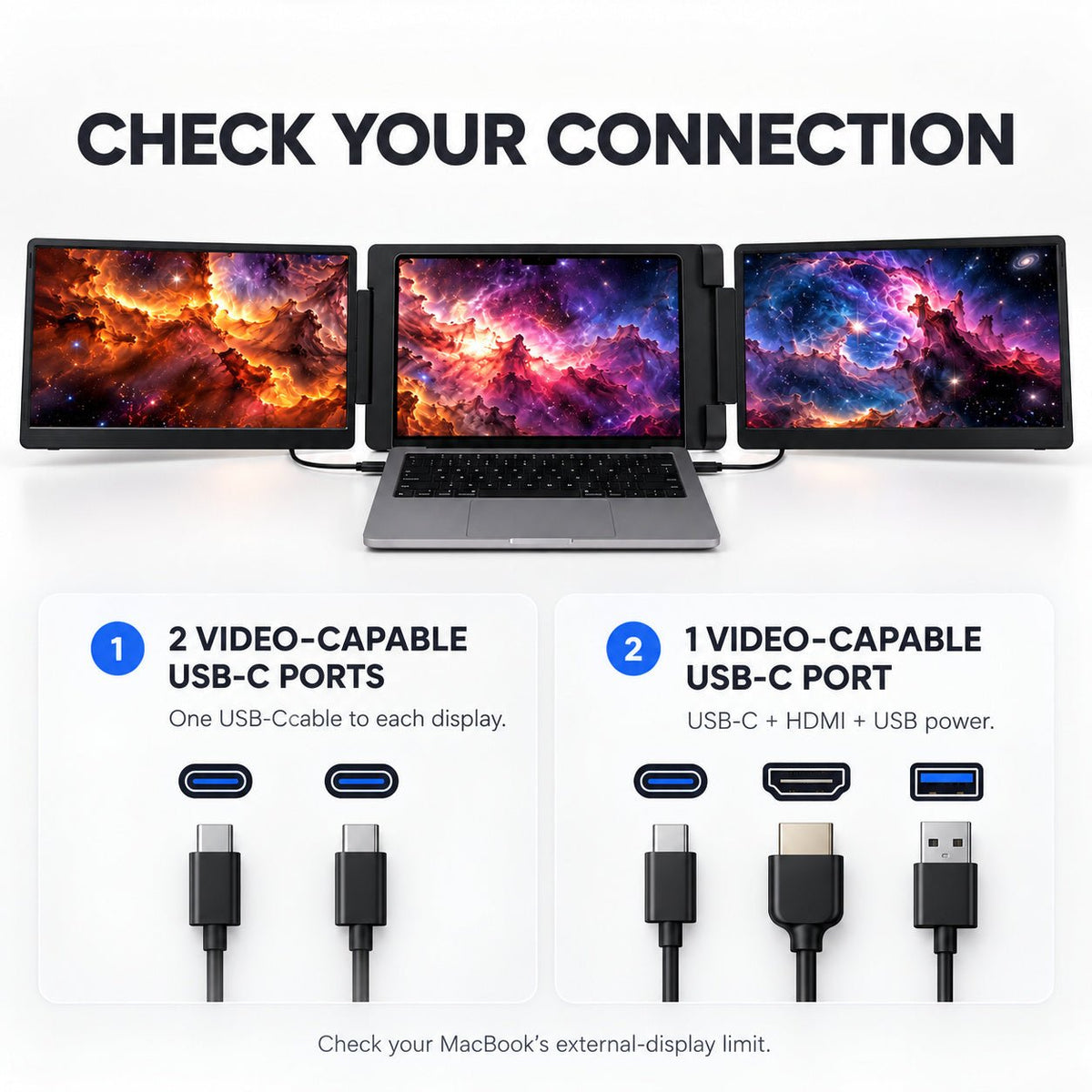MagHub Dual 15.6" Portable Screen Extender - INVZI