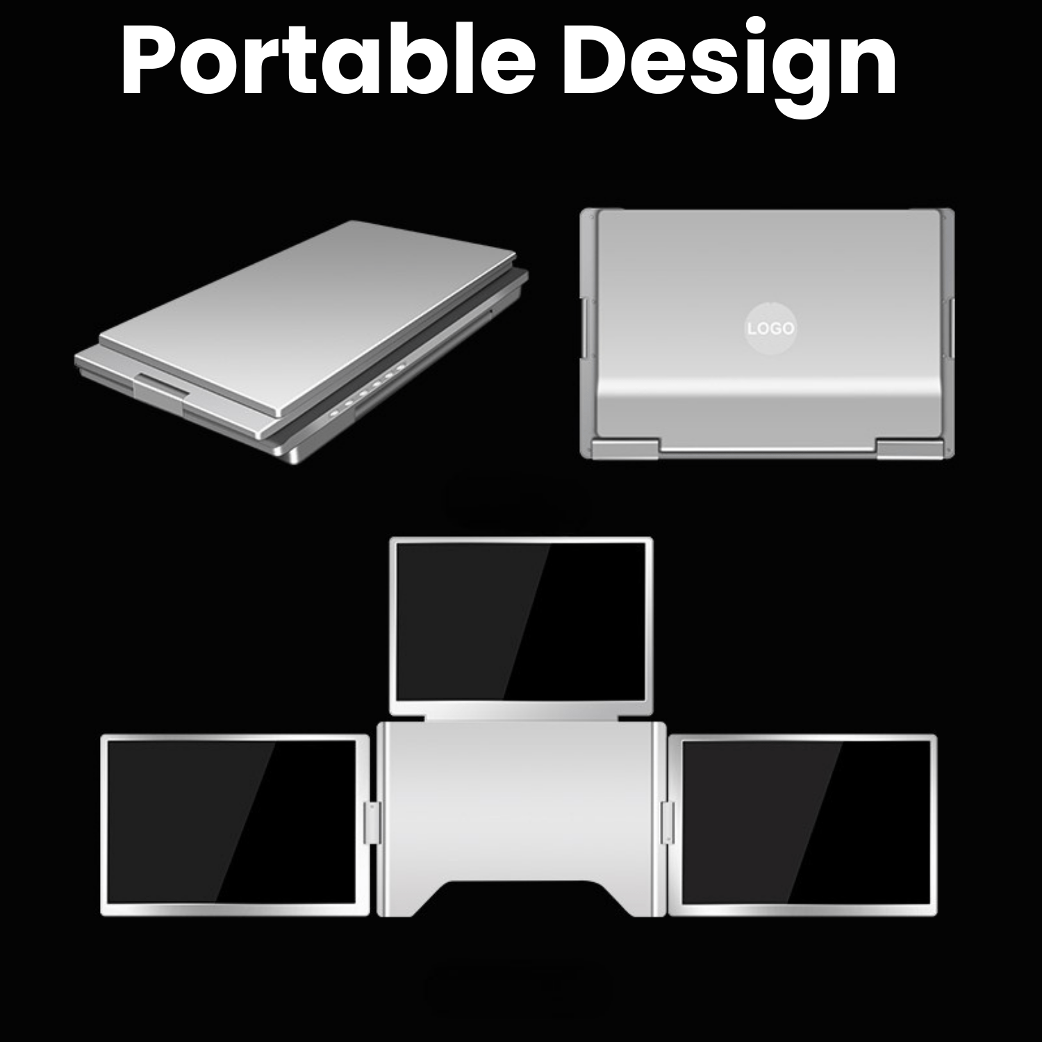 MagHub Quad 16” Laptop Screen Extender - Stop Alt - Tabbing. Start Winning. - INVZI