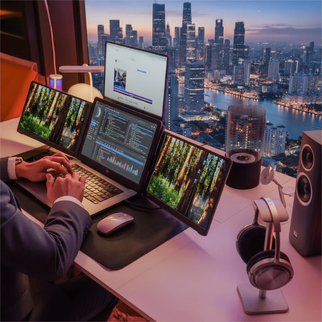 MagHub Quad Laptop Screen Extender - INVZI