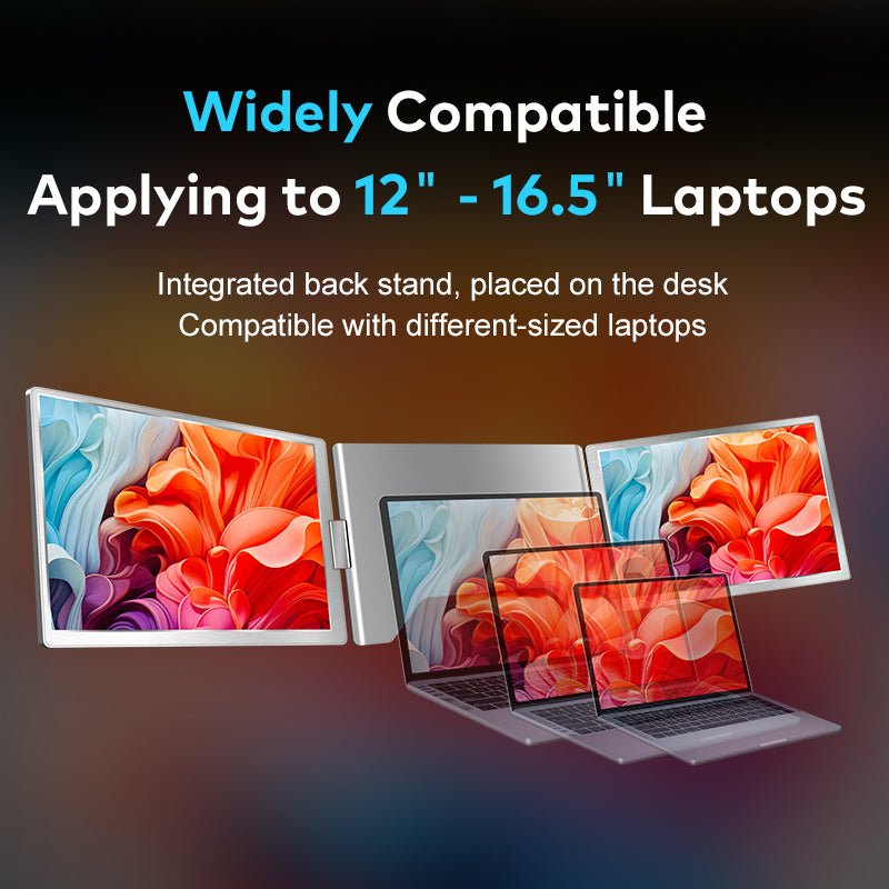 MagHub Trio 14" Laptop Screen Extender –Stop Alt - Tabbing. Start Winning. - INVZI