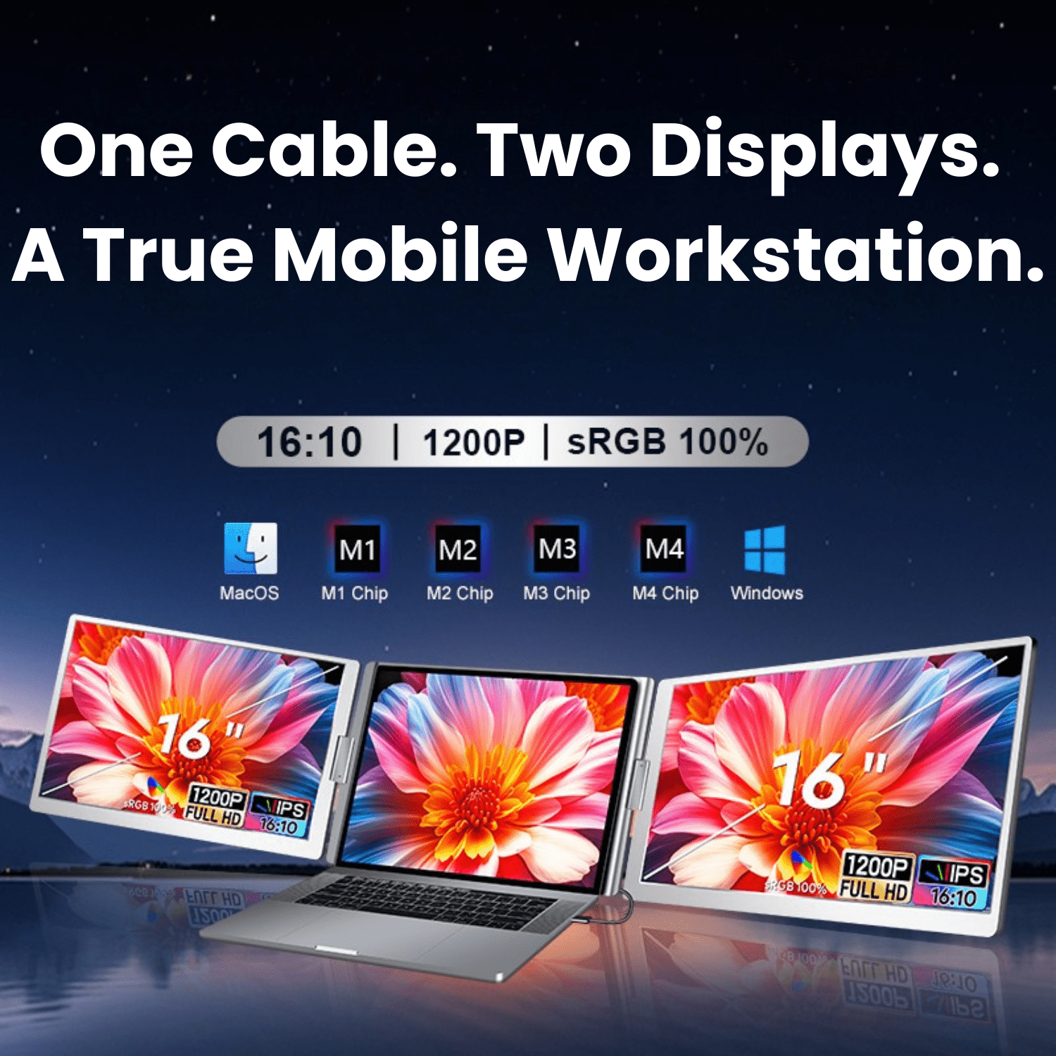 MagHub Trio 16" Portable Screen Extender - INVZI