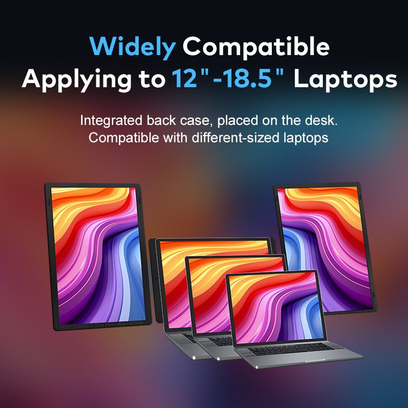 MagHub Triple Monitor with Rotation Detachable Screen Extender 15.6 inches 1080P - INVZI