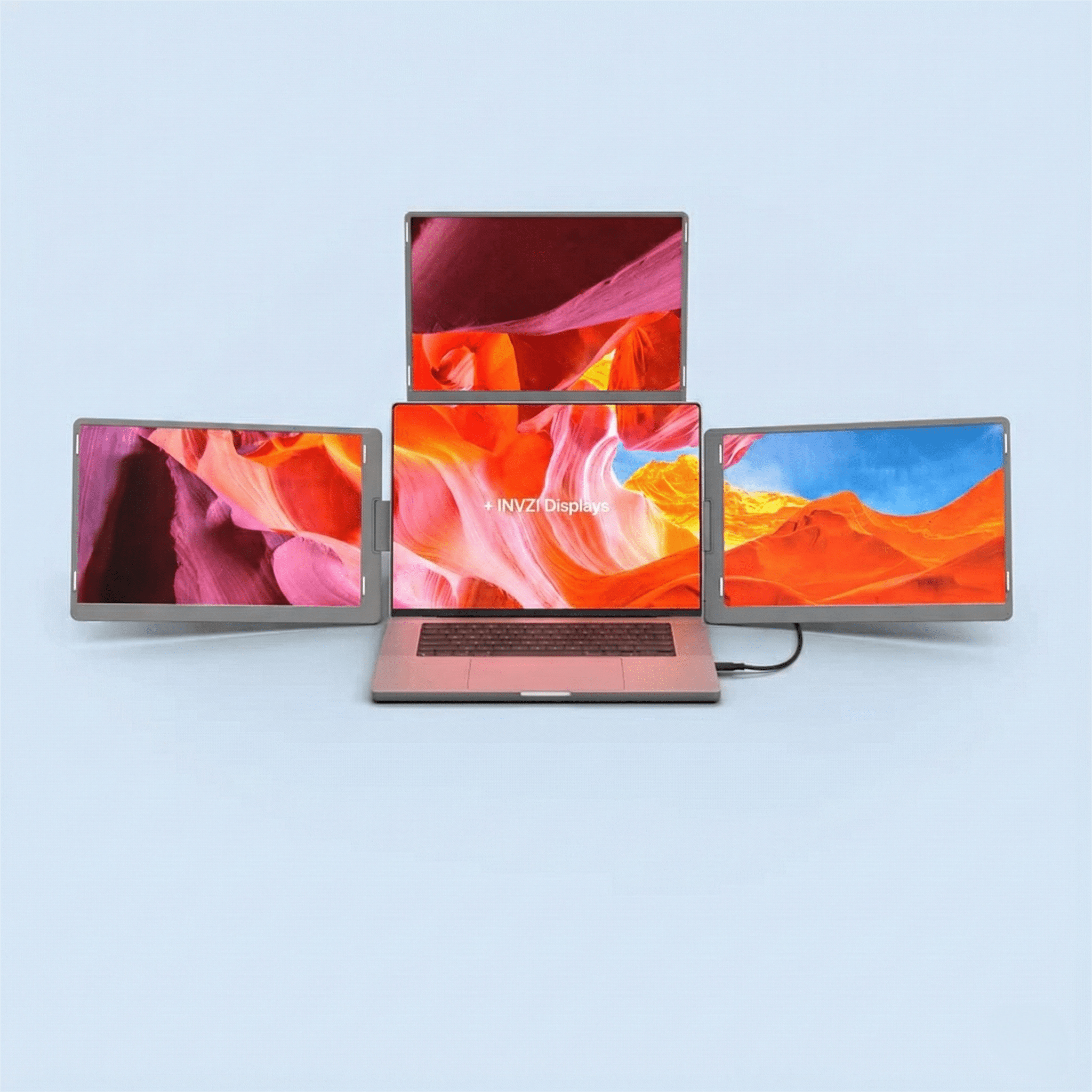 The World's First 16" Quad - Screen Laptop Extender. - INVZI