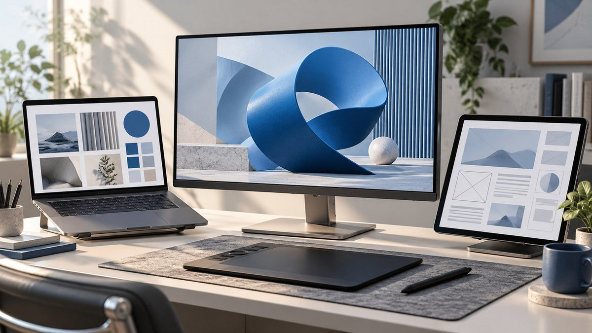 Designer Workspace Setup: Multi-Screen Workflow for Creative Professionals - INVZI
