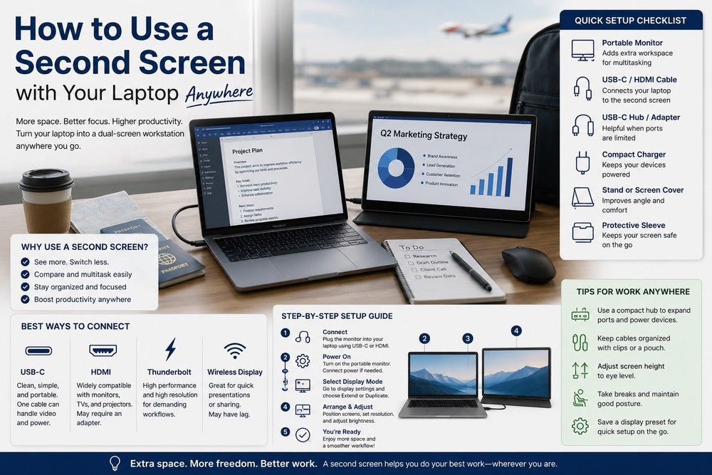 How to Use a Second Screen with Your Laptop Anywhere