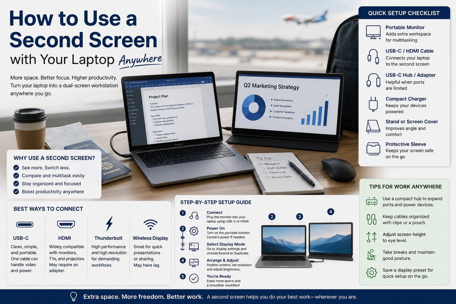 How to Use a Second Screen with Your Laptop Anywhere - INVZI
