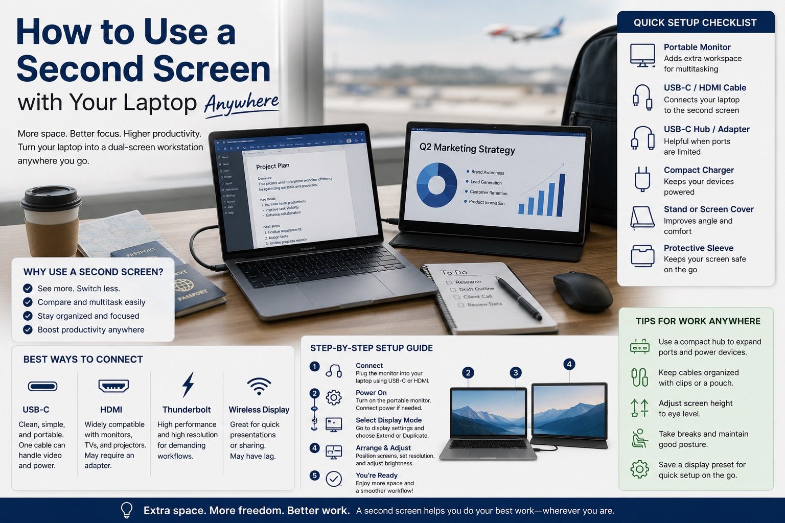 How to Use a Second Screen with Your Laptop Anywhere - INVZI