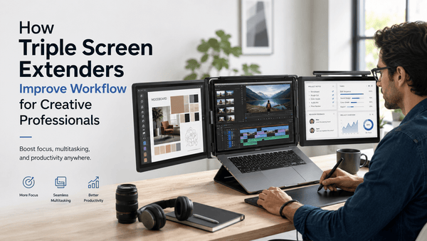How Triple Screen Extenders Improve Workflow for Creative Professionals - INVZI