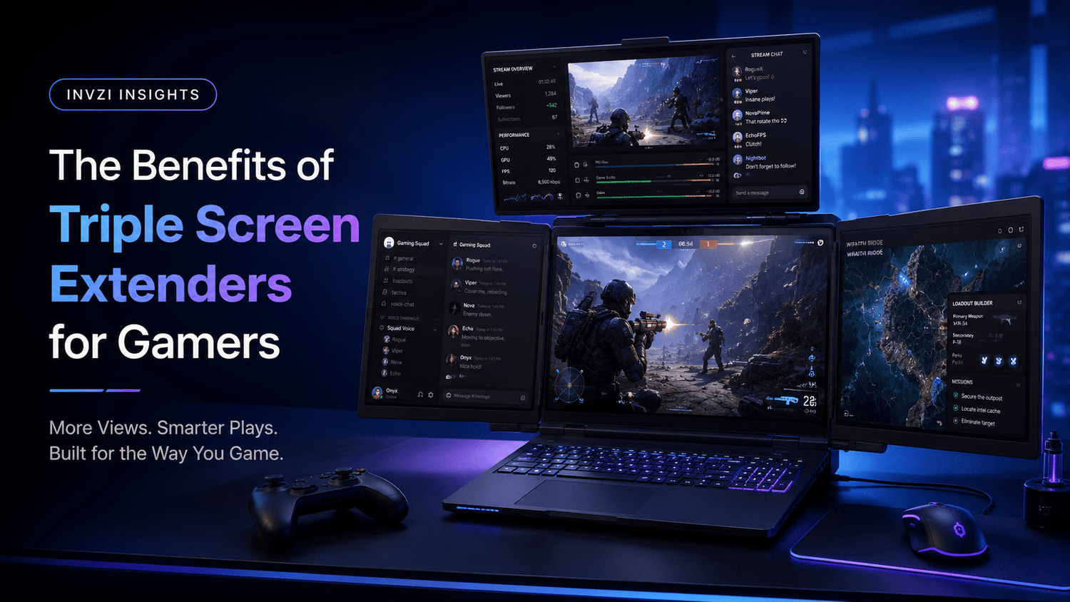 The Benefits of Triple Screen Extenders for Gamers - INVZI