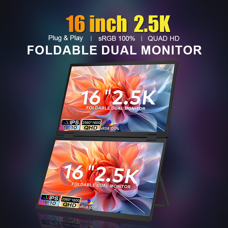 MagHub 16-Inch Foldable Dual Portable Monitor Screen Extender