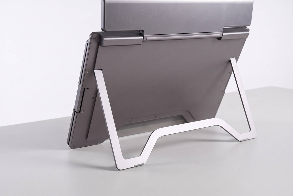 Rear aluminum support stand on the folded MagHub Quad