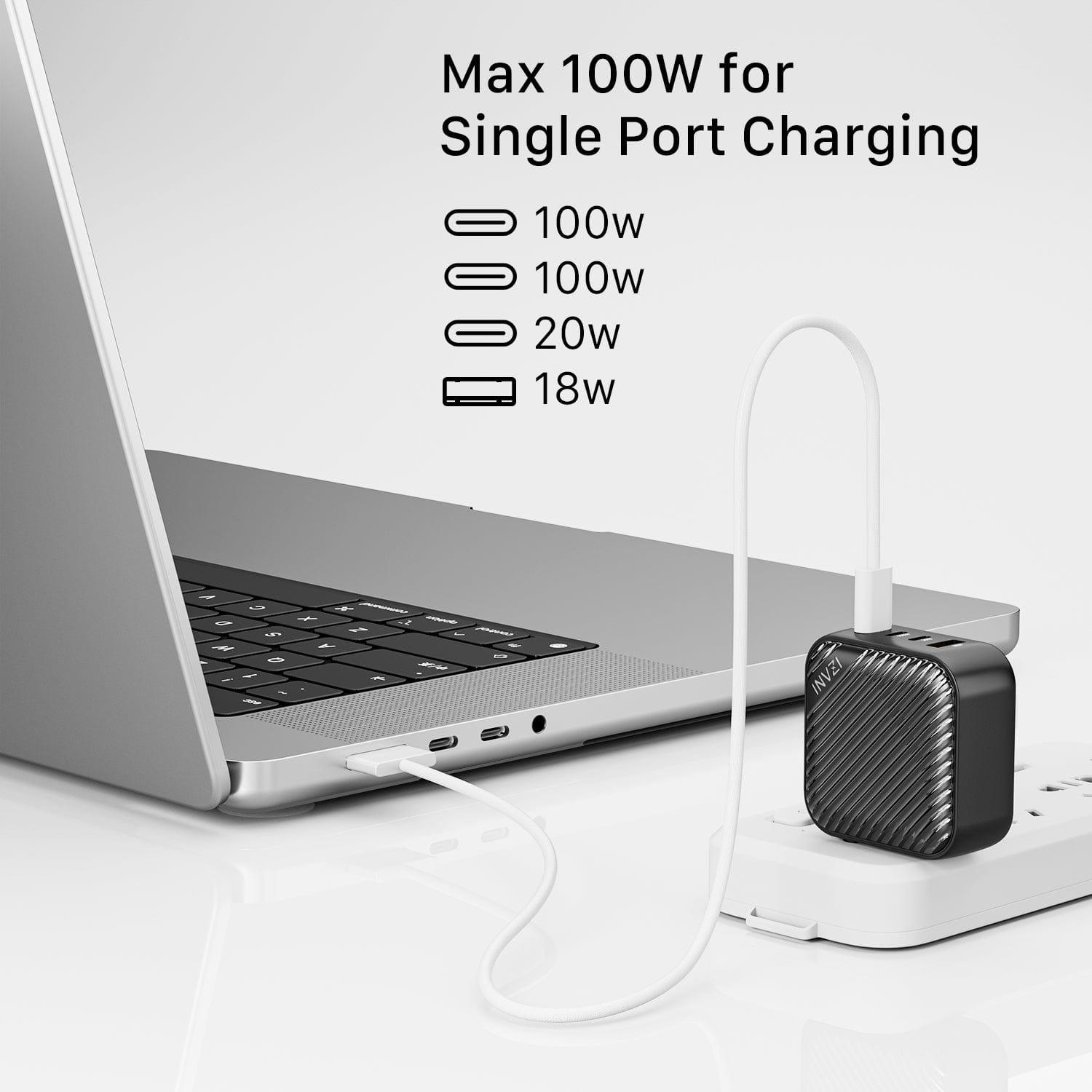 INVZI Power Adapters & Chargers INVZI GaNHub 100W GaN USB-C Charger 4-Port 3C1A (GaNHub 100W)