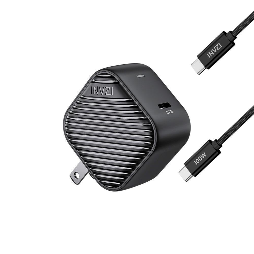 INVZI GaNHub 67W GaN USB - C Charger with 100W Cable (GaNHub 67W) - INVZI
