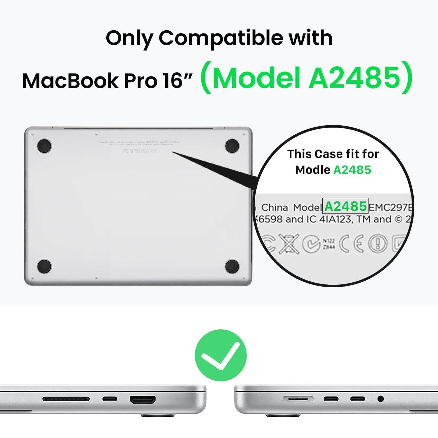 INVZI Hardshell Case for MacBook Pro 16" M2/M1 A2780, A2485 and 14" M2/M1 A2779, A2442 - INVZI