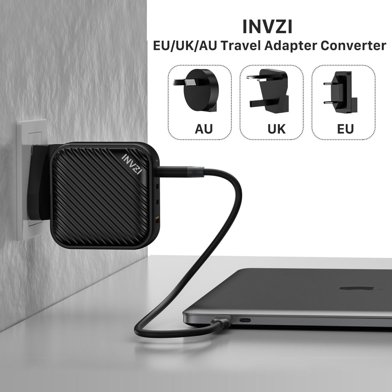 INVZI Power Adapter & Charger Accessories INVZI International Universal Travel Adapter UK/EU/AU