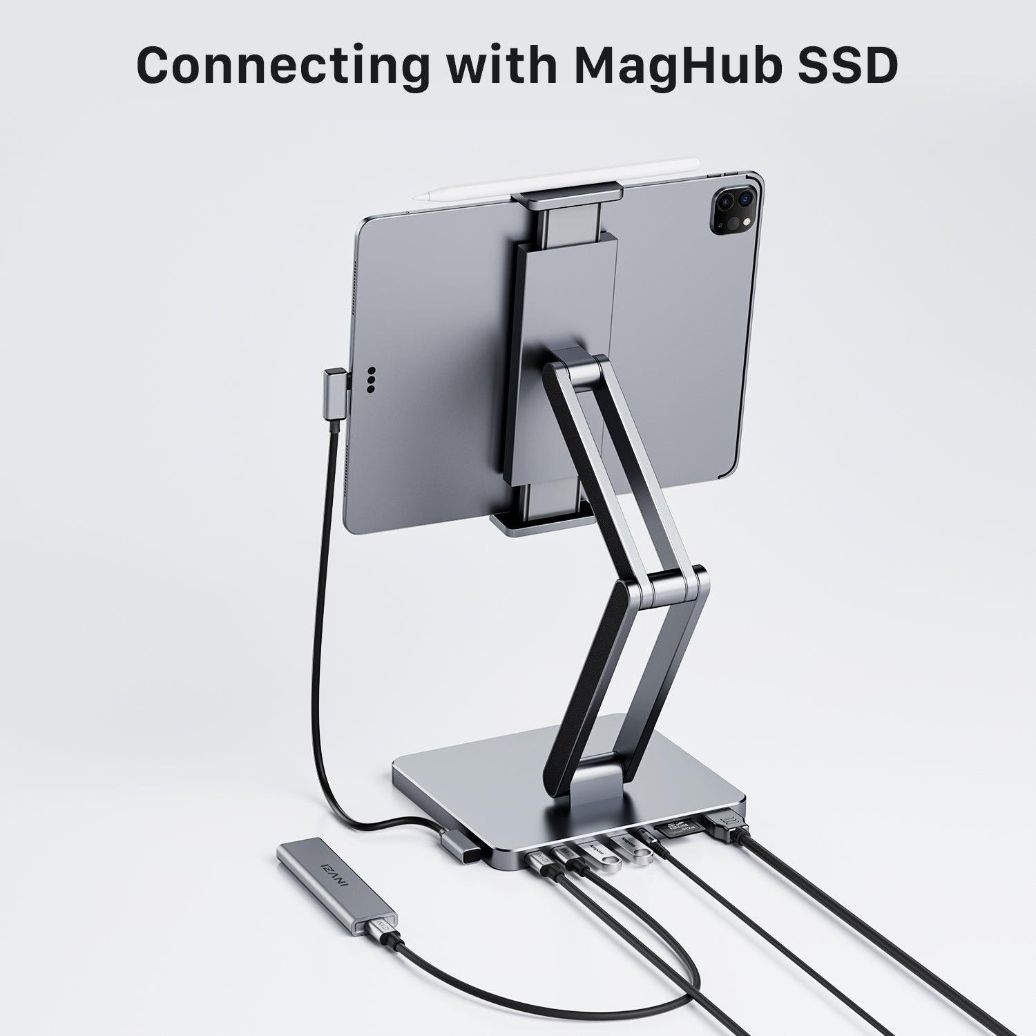 INVZI MagHub 3: 8 - in - 1 Docking Station Stand for iPad and Tablet - INVZI