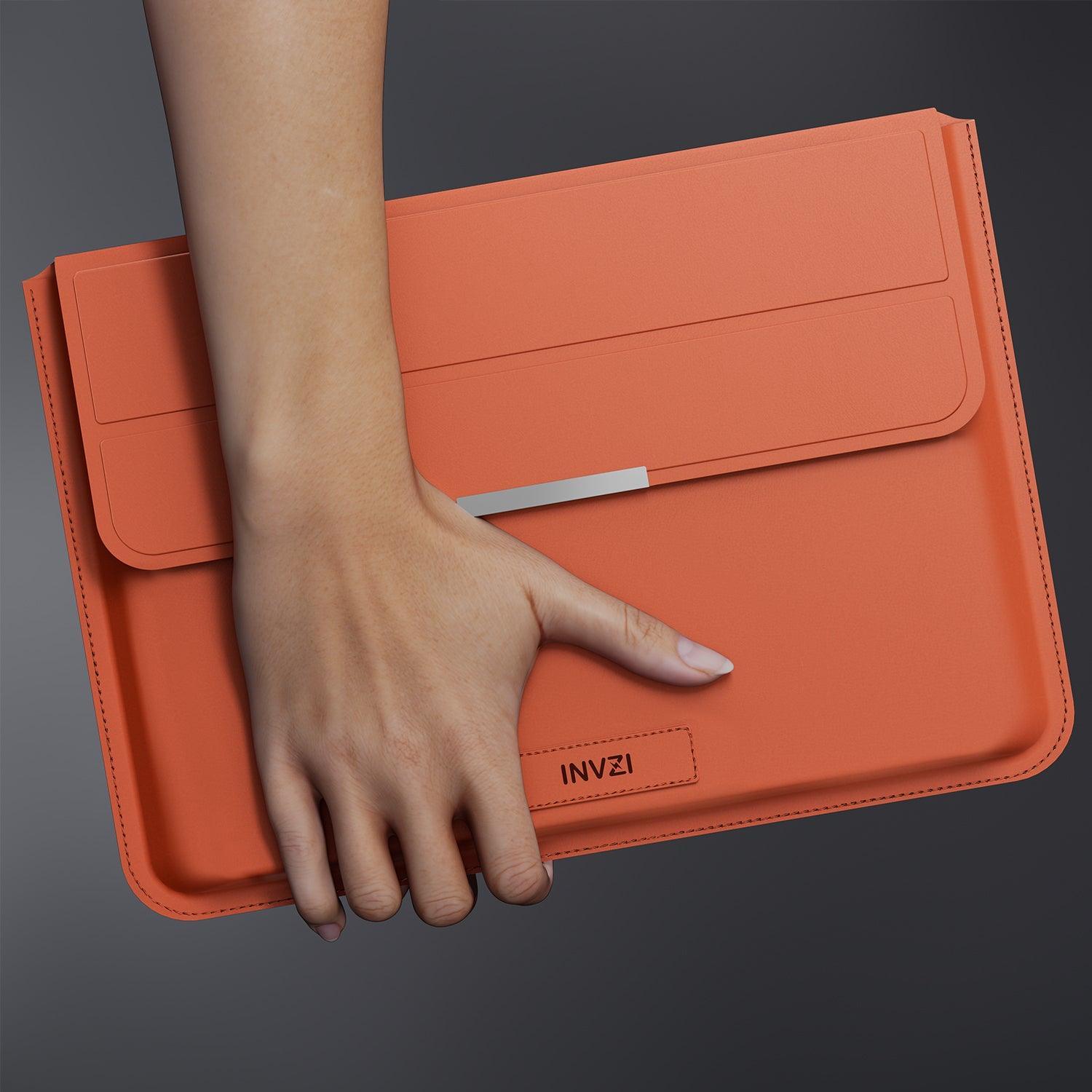 INVZI Vegan Leather MacBook Sleeve and Invisible Stand for MacBook Pro & MacBook Air - INVZI