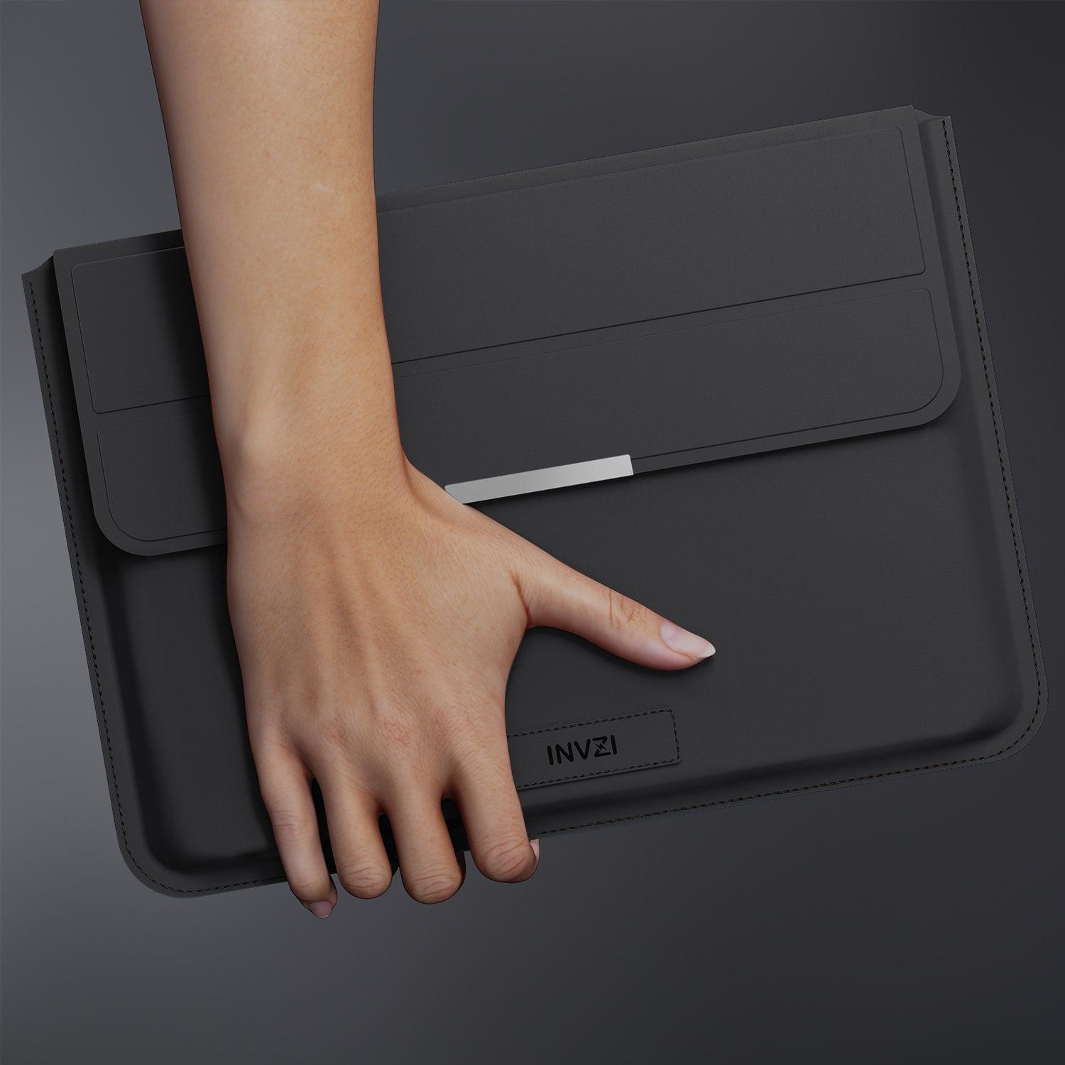 INVZI Vegan Leather MacBook Sleeve and Invisible Stand for MacBook Pro & MacBook Air - INVZI