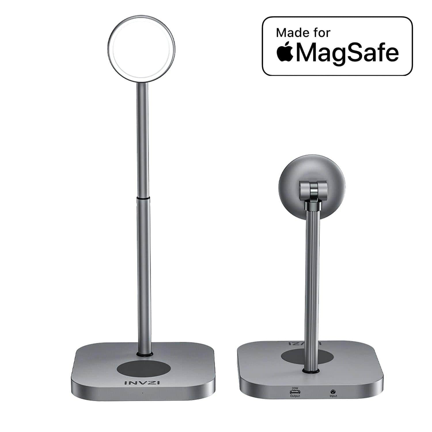 MagFree Elevate 3 - in - 1 MagSafe Wireless Charging Station for iPhone 15, Apple Watch and AirPods MFi Certified - INVZI