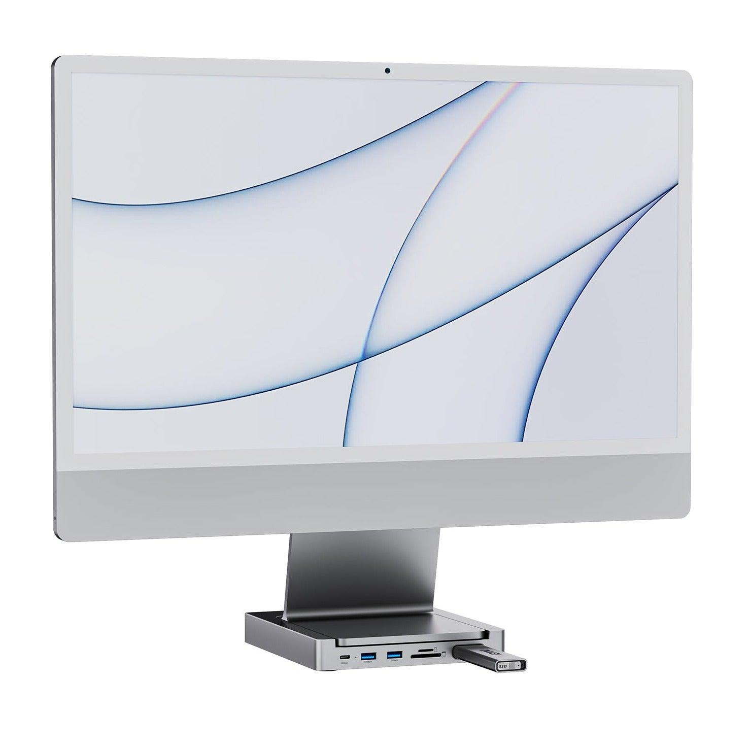 MagHub 2: Pop - Up SSD iMac 24 inch M3/M1 USB - C Docking Station Compatible M.2 NVMe and SATA SSD - INVZI