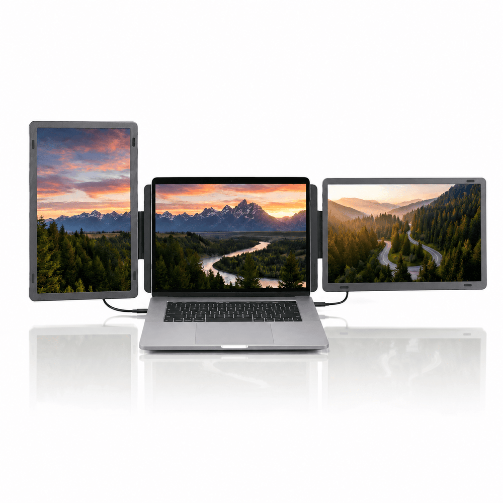 Portable Dual Monitor for Laptop - Triple Screen Extenders | INVZI