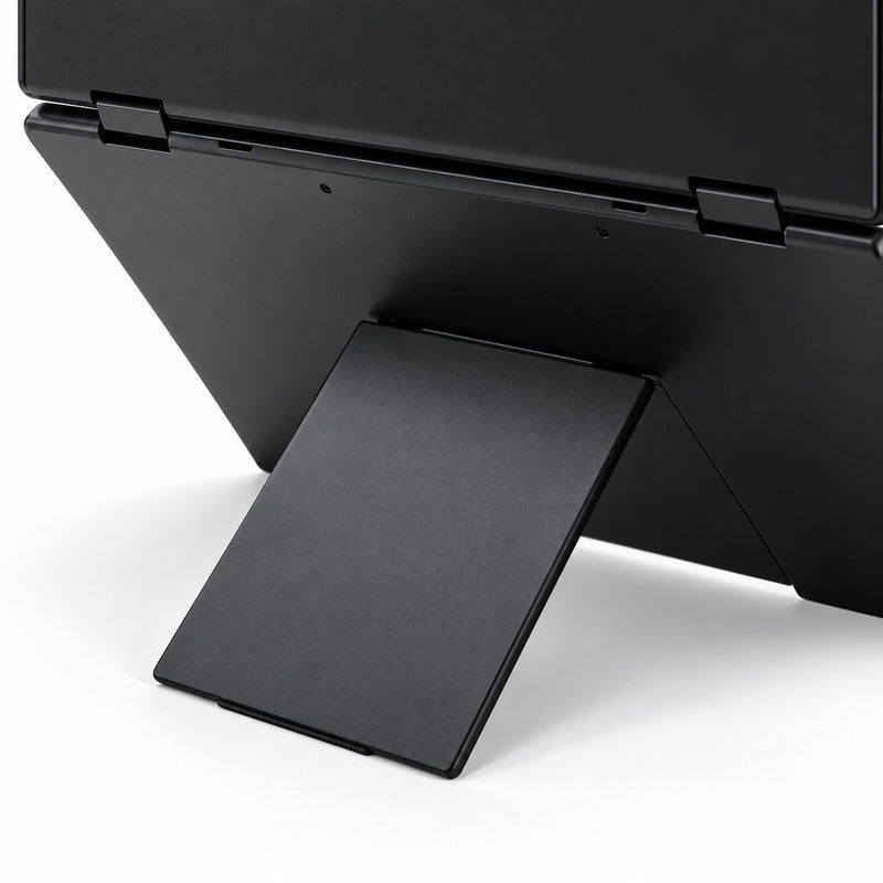 Close-up of the integrated rear kickstand on MagHub Fold 16.