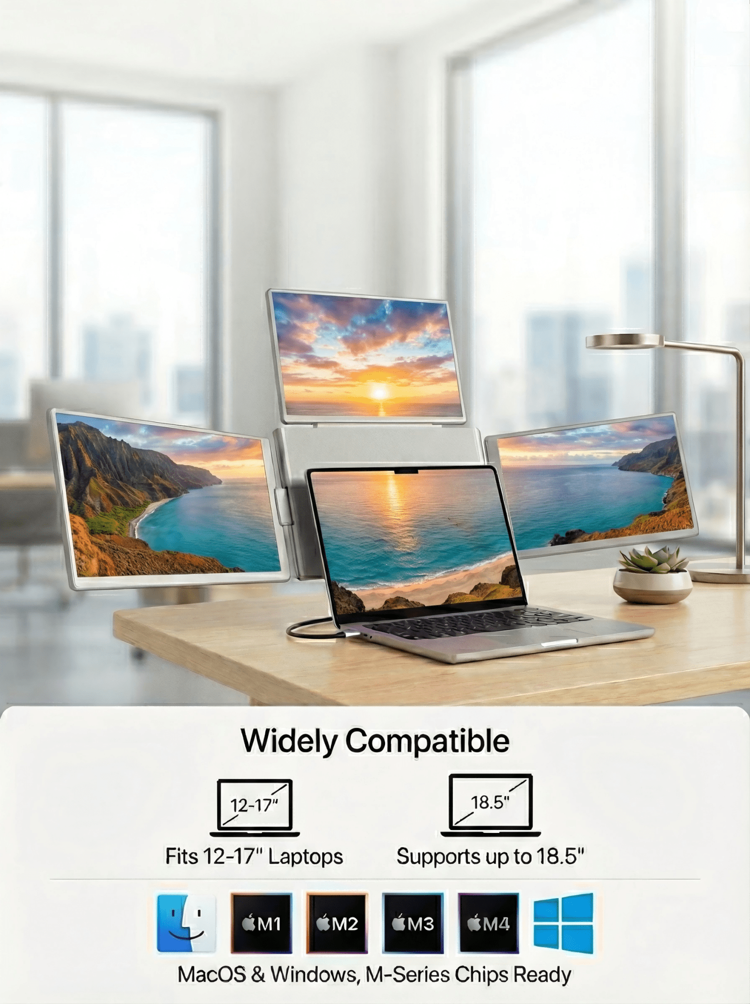 MagHub Quad 16" Portable Screen Extender - INVZI