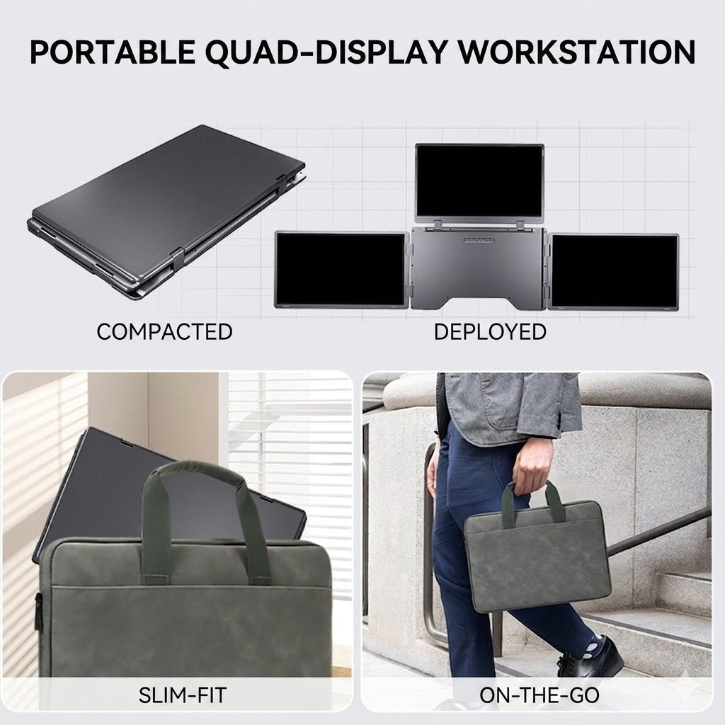 MagHub Quad Max 18.5" Portable Display - INVZI