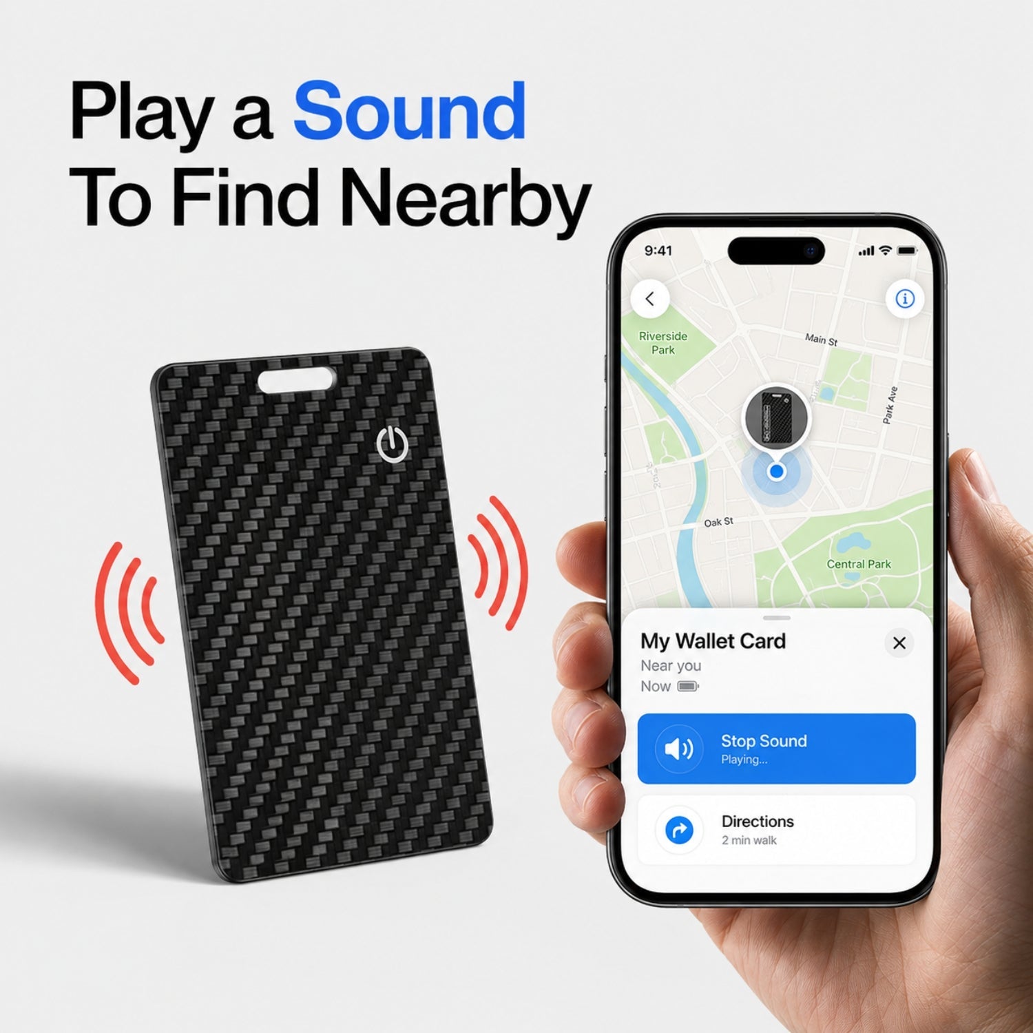 Maghub Tracking Card for iOS & Android Rechargeable Smart Finder with Apple Find My and Google Find Hub - INVZI